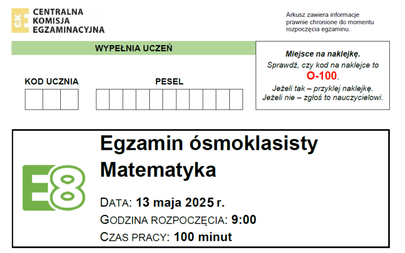 CKE egzamin 2025 mat